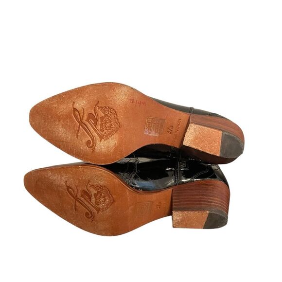 Free People New Frontier Western Boots Black Patent Leather Size 7.5 NEW - Picture 7 of 7